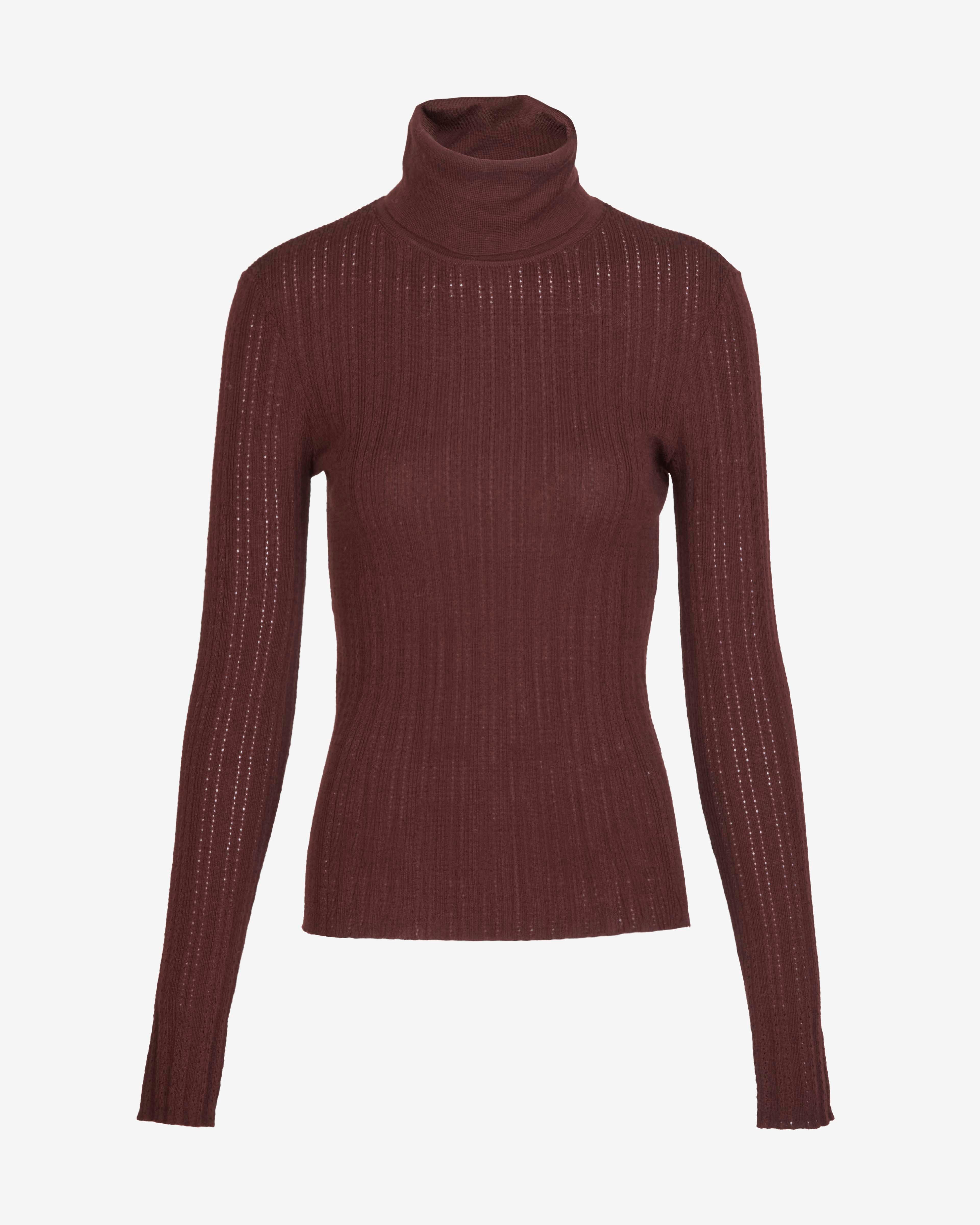 Tanya on sale Taylor Hadley Pink Wool Ruffle Turtleneck