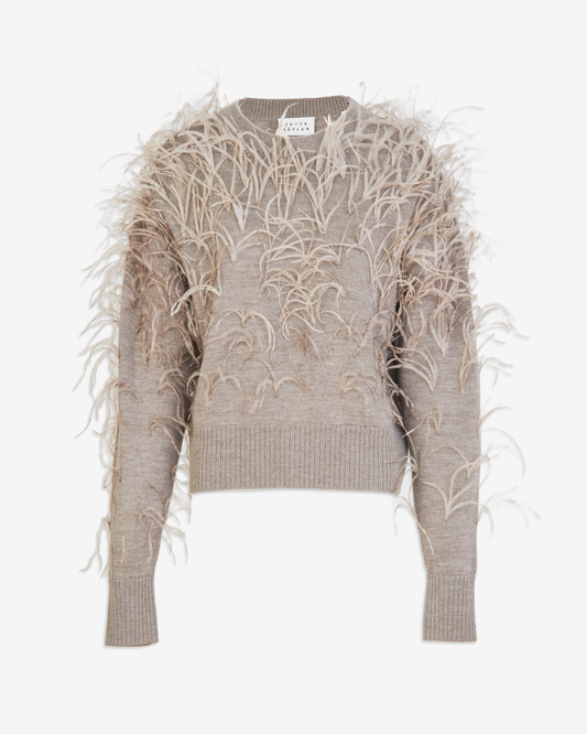 Mindy Feather Knit Top – Tanya Taylor