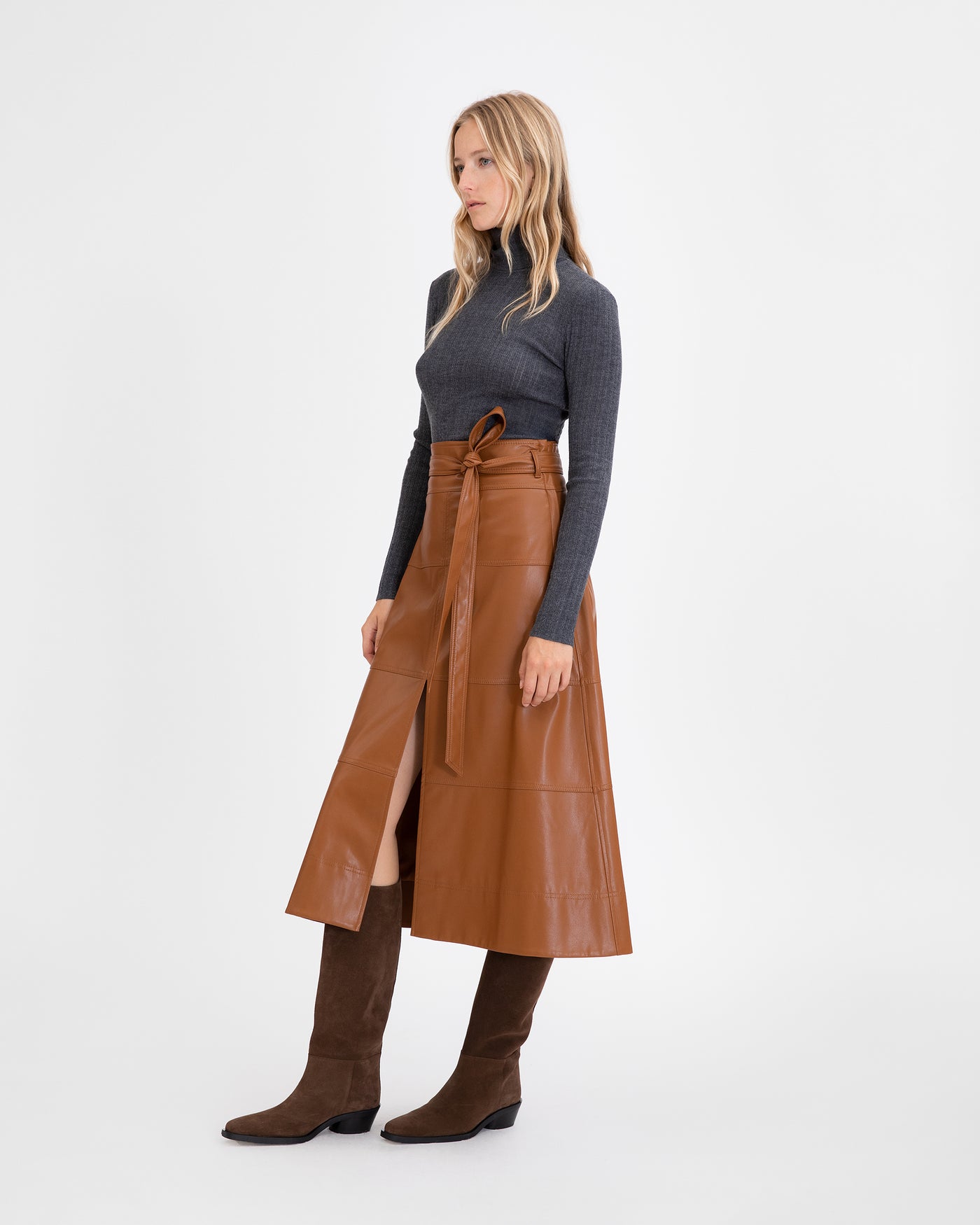 Vegan Leather Hudson Skirt