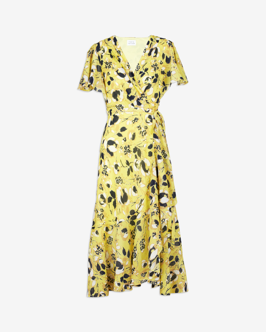 Tanya Taylor | Blaire Dress | Cream Multicolor Floral Midi Dress - 18